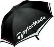 auto-open umbrella Ergonomic sport-grip rubber-coated handle Preferred by TaylorMade Tour players Lightweight fiberglass shaft