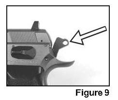 By blocking the trigger movement the hammer is also blocked from movement. If the hammer is back and the safety is on, you can move the slide to safely check the chamber.