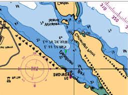 Once past Wolfe Island to the north, the course will be W and then NW to FlG K9 at (L 44 10.20N, Lo 76 35.86W). From there head NE to Kingston Harbor and Deadman Bay (L 44 14.00N, Lo 76 26.