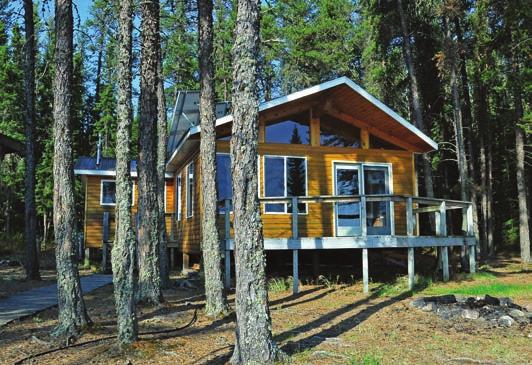 The cabin is large enough to accommodate a full-size family comfortably and at the end of the day you can take in the untouched beauty of Canada s wilderness from the deck overlooking