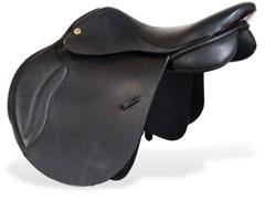 Devo This Jump GP saddle is a mid-sized seat. It presents a neat secure seat with fixed or hook and loop fastening knee and thigh blocks for added security.