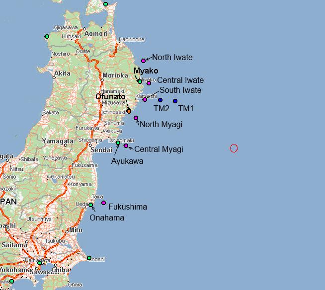 1. INTRODUCTION A large earthquake occurred off shore the Pacific coast of Tohoku, Japan (38.1035 N, 142.861 E, M 9.