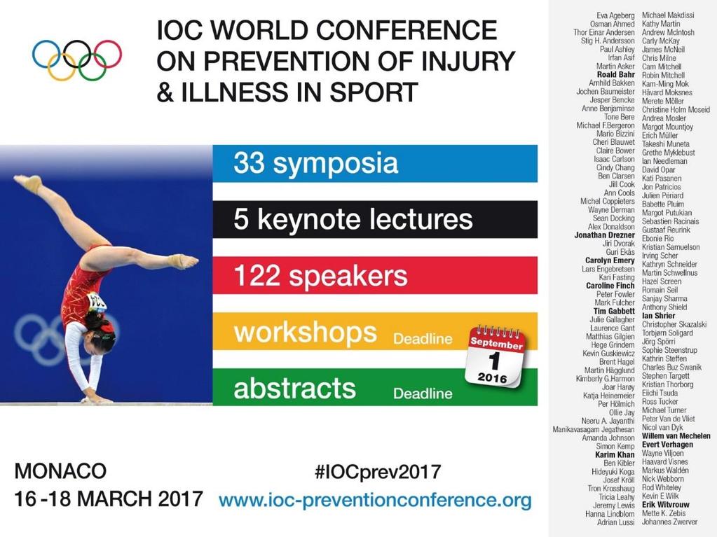 IOC World Congress in Injury and