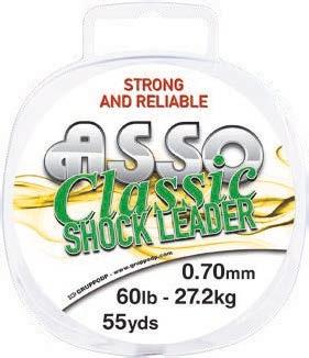 26 ASSO CLASSIC SHOCK LEADER ASSO ULTRACAST 27 Standard shock leader material Strong and reliable YELLOW - 12 Less memory More castability Better quality YELLOW - 11 FLUO GREEN - 63 FLUO BLU - 50