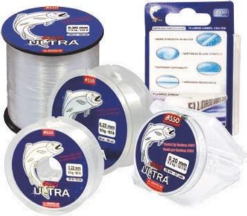28 ASSO ULTRA ASSO FLUOROLIGHT 29 Exceptional transparency Supreme knot and linear breaking strength Very high performances thanks to the use of a new copolymer Unbelievable smooth surface