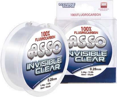 ASSO INVISIBLE CLEAR FLUOROCARBON 11 Best abrasion resistance Long durability Refraction index closer to the water one.