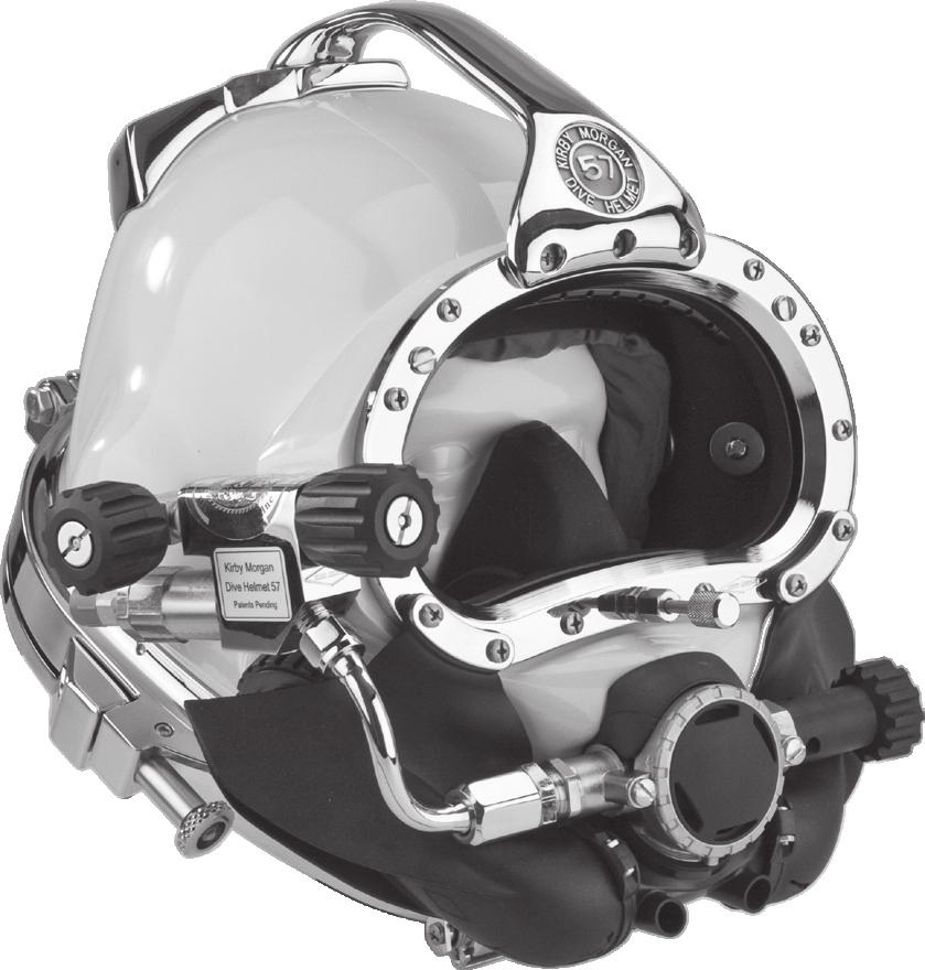 Chapter 1 - Kirby Morgan Diving Helmets Kirby Morgan 37SS Kirby Morgan 57 Kirby Morgan 77 The Kirby Morgan 57 helmet features our revolutionary new SuperFlow 450 Stainless Balanced Regulator.
