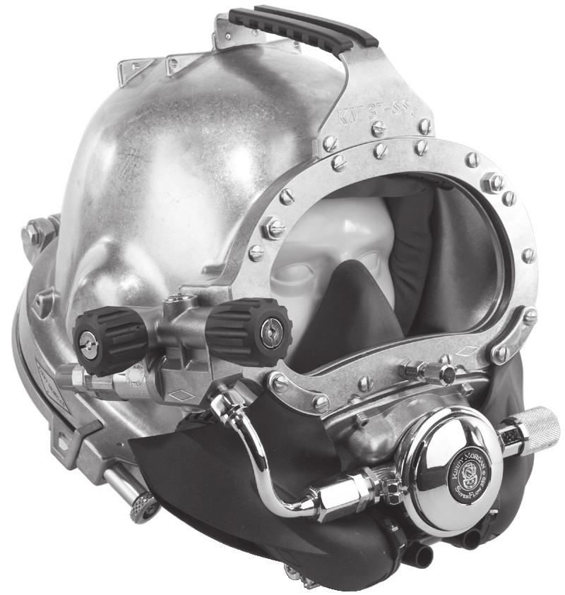 Kirby Morgan 37SS Chapter 1 - Kirby Morgan Diving Helmets The Kirby Morgan 37SS features an all stainless steel shell, as well as a stainless sideblock, helmet ring, bent tube, handle, and other key