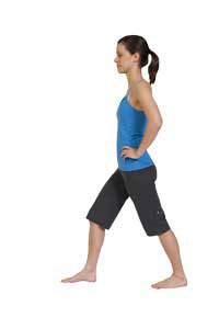 Put one leg out in front of you, knee bent at a 90 angle, the opposite leg outstretched behind you.