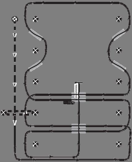 WESTERN RIDING PATTERN 2: 1. Walk, transition to jog, jog over log 2. Transition to the lope, on the left lead 3. First crossing change 4. Second crossing change 5. Third crossing change 6.