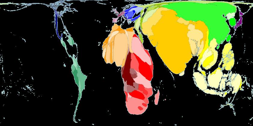 World Map as proportion