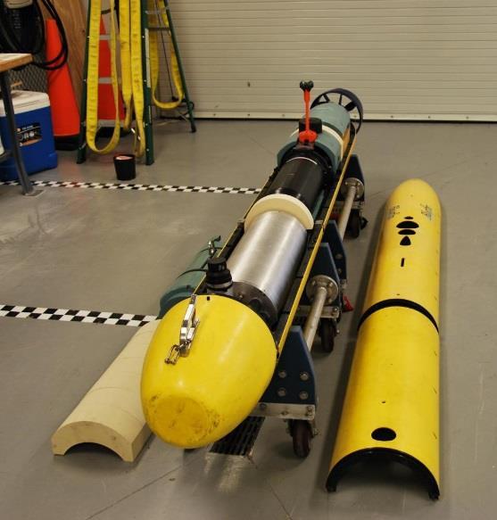 Bluefin AUV Equipped with MIMS-based Sensor Suite Custom payload shell designed and