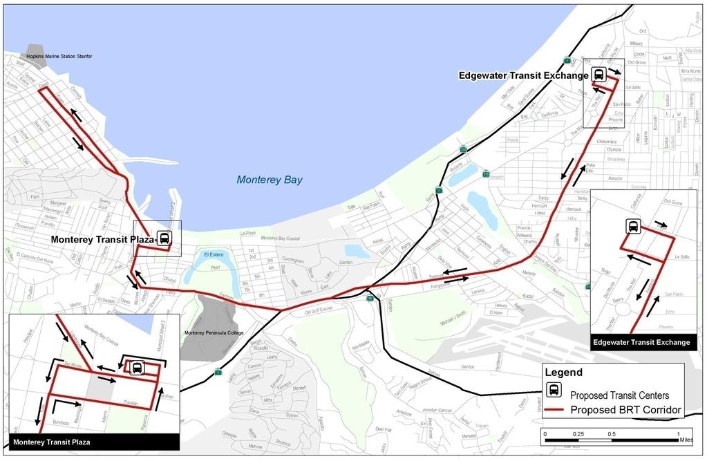 Fremont/Lighthouse BRT Line Aquarium Cannery Row Highest ridership corridor