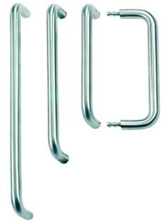 Round Bar Pull Handles - 200 Seires - Aluminium 200 Series Pull Handles Suitable For Commercial Applications 19mm Dia.