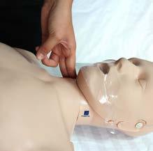 If you are not sure you feel a pulse, begin CPR with a cycle of 30 chest compressions and two breaths (Figure 4a). 2.