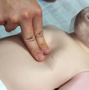 ) Following are the main differences between BLS for children and BLS for infants: Check the pulse in the infant using the brachial artery on the inside of the upper arm between the infant s elbow