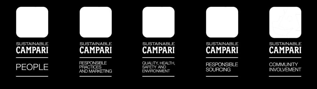 SUSTAINABLE CAMPARI Camparistas are the first ambassadors of our Group around the world and one of the most important assets in assuring the success of our business.
