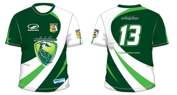 New South Wales Scorpions Colours as per
