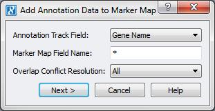 Figure 4-4: Select Annotation Options (2nd Dialog) Figure 4-5: Marker Map Information 1 and go to File > Apply Genetic Marker Map.