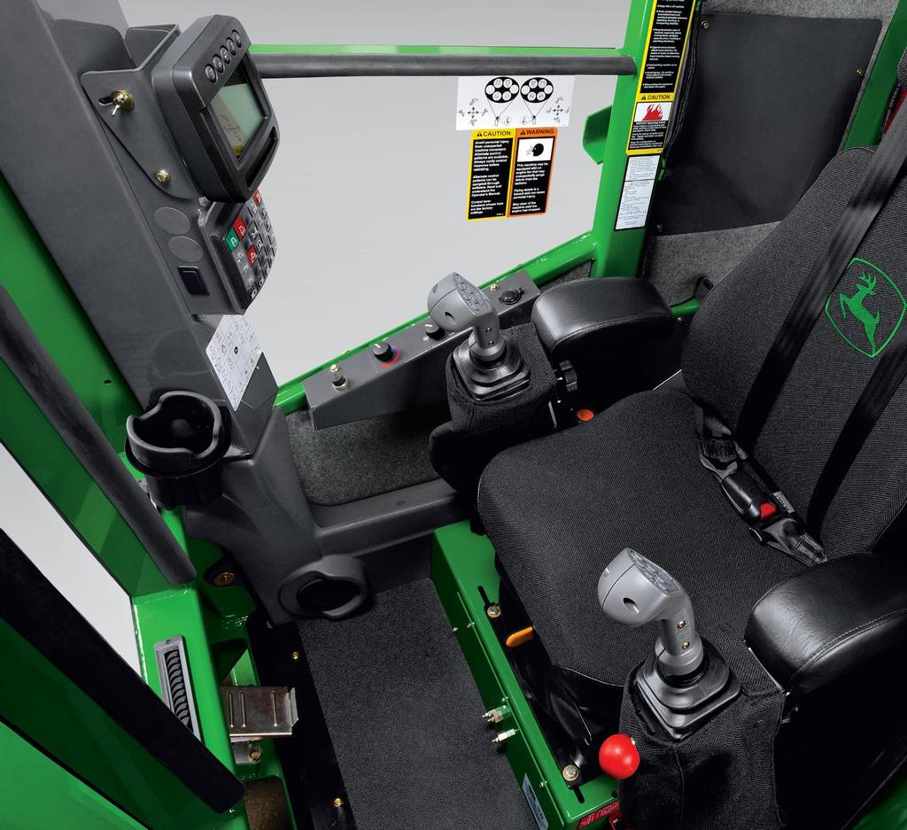 Brings a whole new meaning to the term mobile ofɵce. 8 Who wouldn t be more productive working from the new lumbar-supported seat of a John Deere feller buncher?