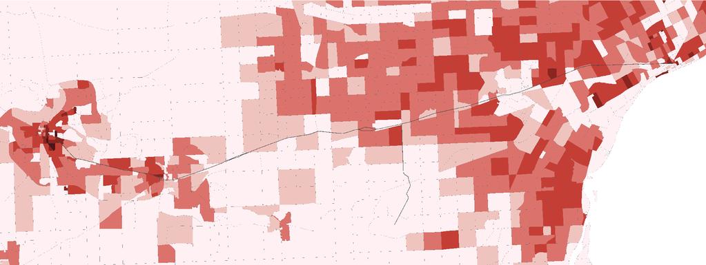 Population Density There are nearly 300,000 residents within the Michigan Avenue study area, with the greatest densities in portions of, Ypsilanti, Wayne, Dearborn and.