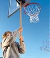 Height adjusts from 7½' to 10' in 6" increments. The height adjustment mechanism has over ten times the pivot contact area of commonly compared round pole systems, so go ahead and let them slam dunk!