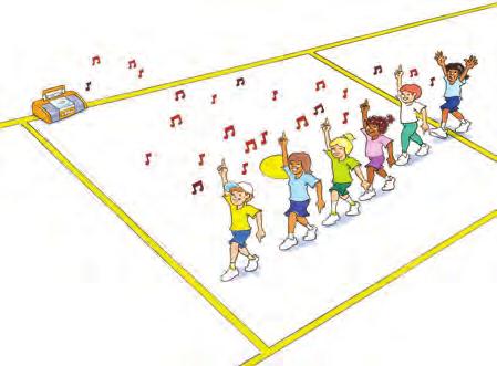 Follow the Leader To develop spatial awareness and movement skills in a dance activity. Size 4 netballs (or equivalent). Players form a line standing behind each other facing the same direction.