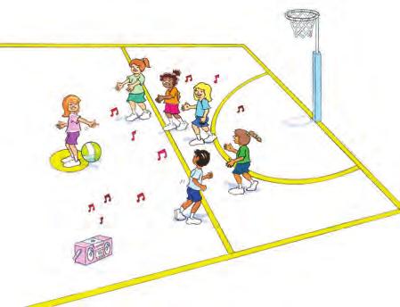 Sneaky Goblins To develop spatial awareness and movement skills in a dance activity. Size 4 netballs (or equivalent).
