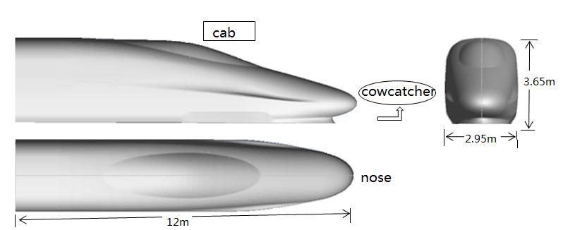 Fig. 3. The streamlined part of ROCKET (R) Fig. 4 The streamlined part of SWORD (S) Fig. 3 and Fig. 4 demonstrated the head shape of R and S.
