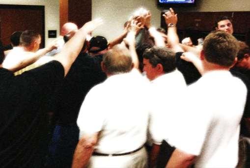 On October 15, a meeting took place in the Men s Basketball locker room to form the Fill To The Top campaign.