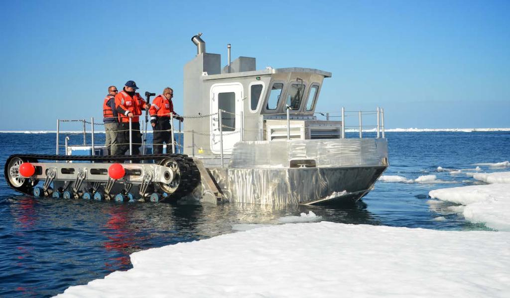 Figure 7. Tyler Rental s Craft operating in ice fields off Point Barrow. After approximately 45 minutes of operations in the ice fields both craft began their return journey.