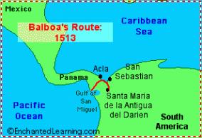 Route Taken and Obstacles Faced When he arrived in Santo Domingo, which is in South America, Balboa tried to make a living as a farmer, but was not successful.