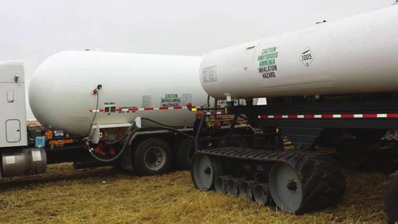 Large NH3 trucks deliver high quality NH3 with maximum safety.