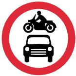 No motor vehicles No motor vehicles No