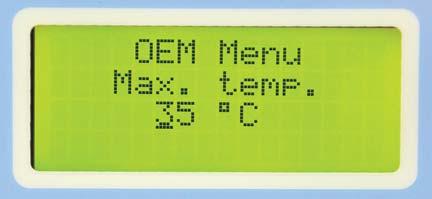 12 System control The OEM Menu The OEM Menu Basic settings and limiting values can be changed in this menu.