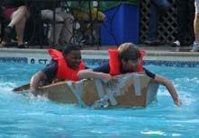 Washington TSA Cardboard Boat Challenge Objective: To design and build a boat using only cardboard and duct tape that will successfully carry two passengers across a swimming pool in the least amount
