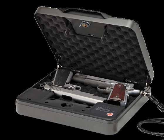 SAFE AND READY AC and battery power ensures your handgun is protected and ready to go 24/7.