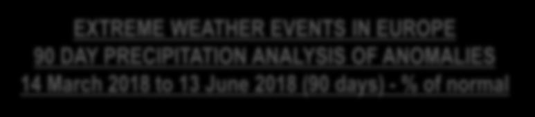 EXTREME WEATHER EVENTS IN EUROPE 90 DAY PRECIPITATION ANALYSIS OF ANOMALIES 14