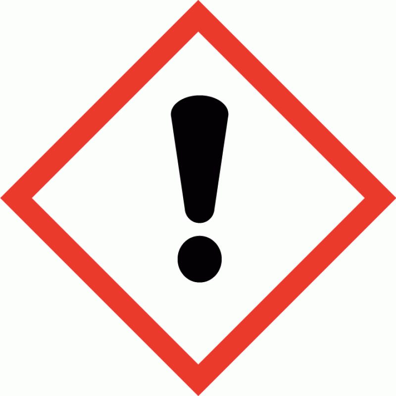 Pictogram Signal word Hazard statements Precautionary statements Warning H315 Causes skin irritation. H319 Causes serious eye irritation. H412 Harmful to aquatic life with long lasting effects.