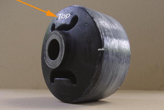 9 and to the external surface of the replacement pivot bushing (7) as shown in Fig. 10. 3. Use mounting paste P-80.