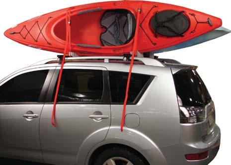 12. Place the strap loops parallel to the carriers with the front strap loop on the windshield and