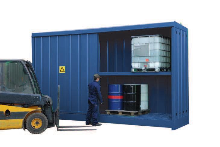 Storage Containers A range of chemical storage cabinets / containers for the safe storage of IBC s or 200