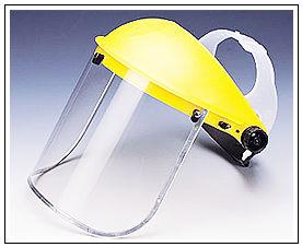 Face shields Face shields are used where you have a very high chance of exposure to an airborne substance