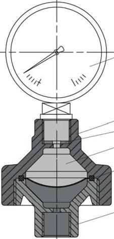 Diaphragm pressure gauge guard MDM 90 Structure Components 1 1 5 Position Designation 1