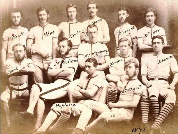 University athletics team in 1872,