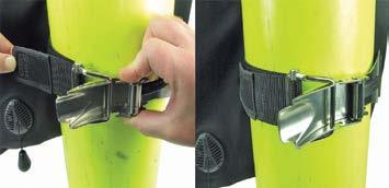 2. For optimum cylinder retention, center the GripLock buckle assembly on the curve of the cylinder.
