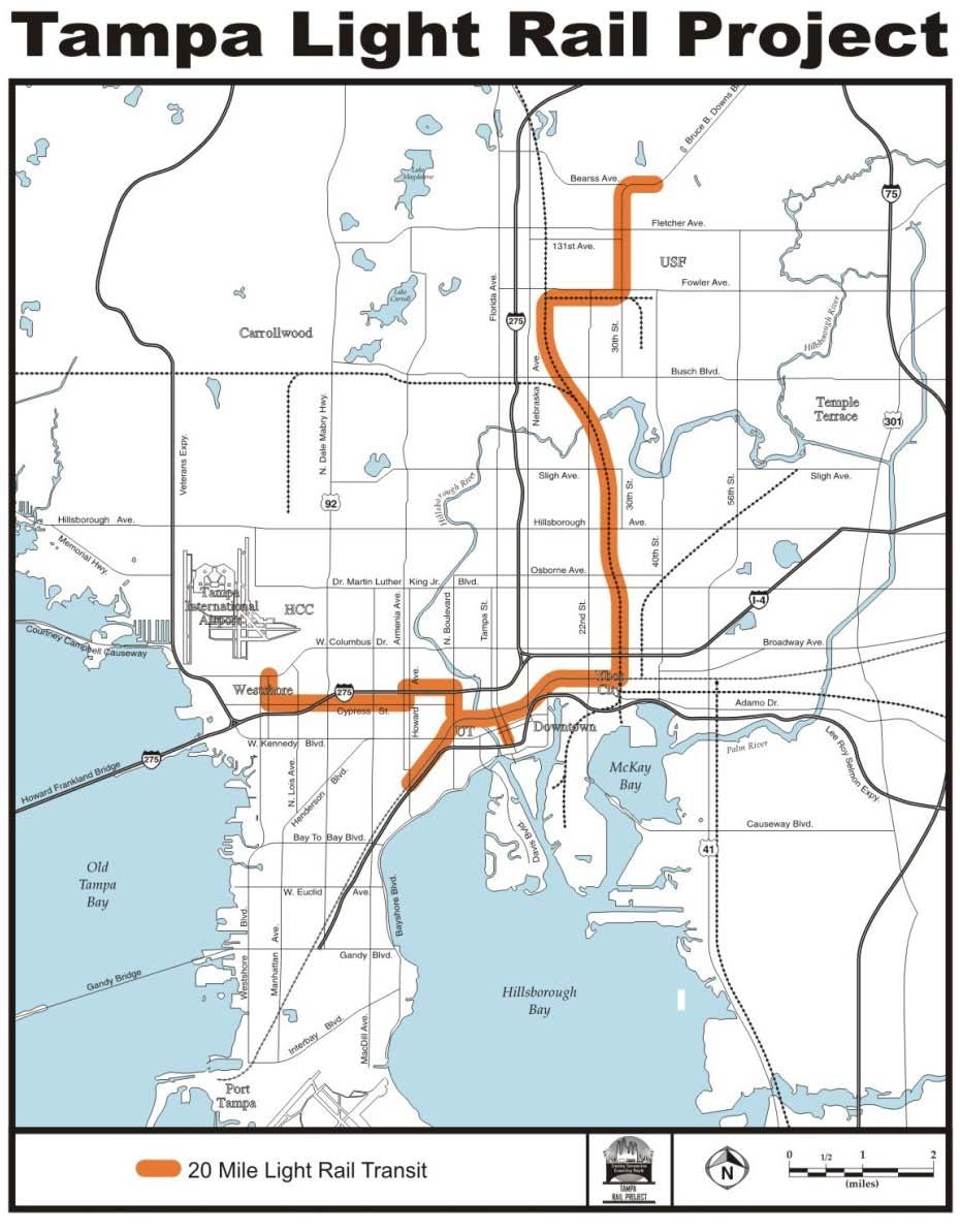 Tampa Rail Project FEIS - 2002 Light rail on