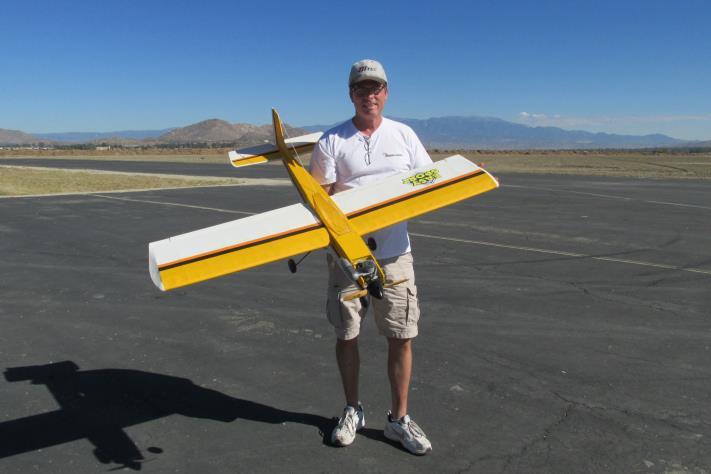 Paul Rinde with a Great Planes Easy Sport trainer.
