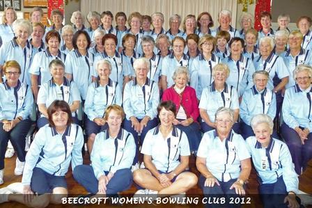 Beecroft Women s Club is in the Northern Suburbs District Women s Bowling Association. Delegates go to their monthly meeting. Our Patron is Barbara Bell, elected by the Committee.