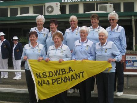 In 2010 No.2 Pennant Team won their division with 34 total points, second place to Asquith A with 30 points. The teams consisted of Carol Tindale.